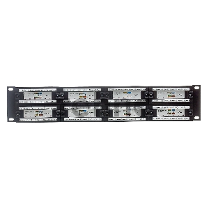 Патч-панель UTP 19 48 port кат.6 ExeGate разъём KRONE&110 (dual IDC), 2U, RoHS, цвет черный