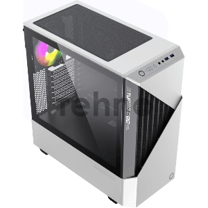 Компьютерный корпус, без блока питания ATX/ Gamemax Contac COC WB ATX case, black/white, w/o PSU, w/2xUSB3.0, w/1x14cm ARGB front fan(GMX-FN14-Rainbow-C9), w/1x12cm ARGB rear fan(GMX-FN12-