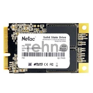 Накопитель SSD mSATA Netac 1.0Tb N5M Series <NT01N5M-001T-M3X> Retail (SATA3, up to 560/520MBs, 3D TLC)