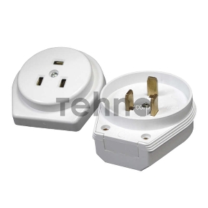 Разъем РШ-ВШ 32А 250В 2Р+РЕ скрыт. уст. бел. UNIVersal 1236