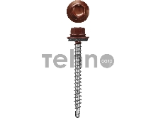 Саморезы СКД кровельные, RAL 3005 темно-красный, 29 х 4.8 мм, 2 500 шт, для деревянной обрешетки, STAYER