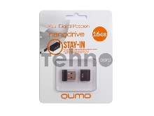 Флэш Диск QUMO 16GB NANO QM16GUD-NANO-B Black