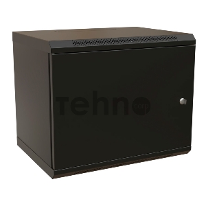 Шкаф коммутационный WRline (WR-TW-1545-SR-RAL9004) настенный 15U 600x450мм пер.дв.металл 2 бок.пан. 60кг черный 370мм 775мм IP20 сталь