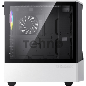 Компьютерный корпус, без блока питания ATX/ Gamemax Contac COC WB ATX case, black/white, w/o PSU, w/2xUSB3.0, w/1x14cm ARGB front fan(GMX-FN14-Rainbow-C9), w/1x12cm ARGB rear fan(GMX-FN12-