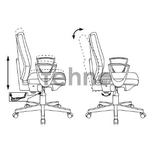 Кресло Бюрократ CH-545 серый 38-417 крестовина пластик