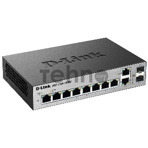 Коммутатор настраиваемый D-Link DGS-1100-10/ME/A1A/A2A 2 уровня с 8 портами 10/100/1000Base-T и 2 комбо-портами 100/1000Base-T/SFP