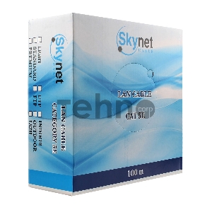 Кабель SkyNet Premium UTP-LSZH 4x2x0,51, низкое дымовыделение, нулевое содержание галогенов, медный, FLUKE TEST, кат.5e, однож., 100 м, box, оранжевый