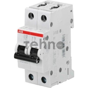 Выключатель автоматический модульный 2п C 6А 6кА S202 ABB 2CDS252001R0064