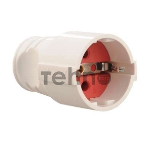 Штепсель с заземл. бел. Lezard 715-0701-607