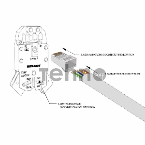 Rexant Разъем сетевой LAN на кабель, штекер 8Р8С (Rj-45), под обжим (2шт.)