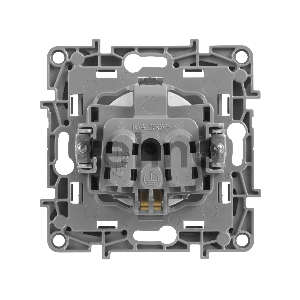 Розетка [672422] Legrand Розетка 2К+З со шторками - немецкий стандарт - винтовые зажимы - 16 А - 250 В - Etika - алюминий