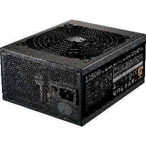 Блок питания Power Supply Cooler Master MWE Gold V2 (model name: MPE-C501-AFCAG), 1250W, ATX, 140mm, 24+4pin, 12xSATA, 8xPCI-E(6+2), APFC, 80+ Gold, w/UK Cable, Full Modular, OEM Version