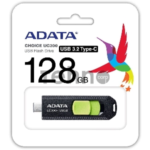 Флеш Диск A-Data 128Gb Type-C UC300 ACHO-UC300-128G-RBK/GN USB3.2 черный/зеленый Флеш Диск A-Data 128Gb Type-C UC300 ACHO-UC300-128G-RBK/GN USB3.2 черный/зеленый