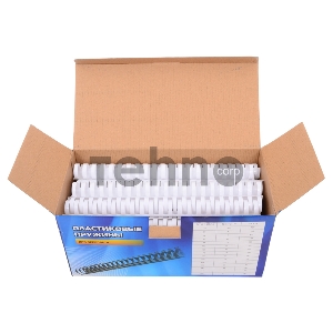 Пружины для переплета пластиковые Office Kit /  ? 25 мм / 220 листов  A4 / 50 шт в упаковке / белый.