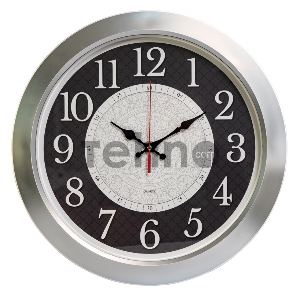 Часы настенные аналоговые Бюрократ WallC-R67P D39см серебристый