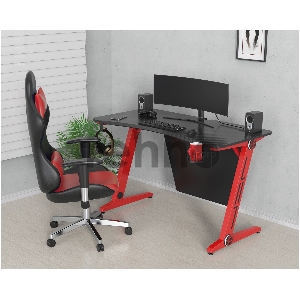 Стол игровой Cactus CS-GTZ-RDBK-CARBON столешница МДФ карбон каркас красный