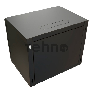 Шкаф коммутационный WRline (WR-TW-1566-SR-RAL9004) настенный 15U 600x600мм пер.дв.металл 2 бок.пан. 60кг черный 520мм 775мм IP20 сталь