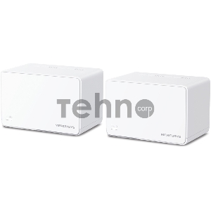Домашняя Mesh Wi‑Fi система AX3000 Whole Home Mesh Wi-Fi 6 SystemSPEED: 574 Mbps at 2.4 GHz + 2402 Mbps at 5 GHzSPEC: Internal Antennas, 3× Gigabit Ports per Unit (WAN/LAN auto-sensing), 1024-QAM, OFDMA, HE160FEATURE: MERCUSYS APP, Router/AP Mode, One Unified Network, Seaml