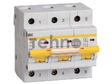 Iek MVA40-3-063-D Авт. выкл.ВА47-100 3Р 63А 10кА х-ка D ИЭК