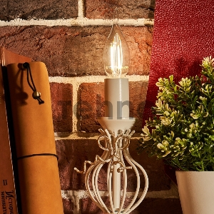 Лампа филаментная REXANT Свеча на ветру CN37 7.5 Вт 600 Лм 4000K E14 диммируемая, прозрачная колба