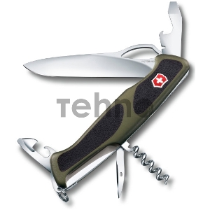 Нож перочинный Victorinox RangerGrip 61 (0.9553.MC4) 130мм 11функций зеленый/черный карт.коробка