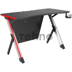 Стол игровой Cactus CS-GTX-AL-CARBON-RED столешница МДФ карбон каркас серебристый Стол игровой Cactus CS-GTX-AL-CARBON-RED столешница МДФ карбон каркас серебристый