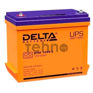 Батарея Delta DTM 1255 L (55 А\ч, 12В) свинцово- кислотный аккумулятор