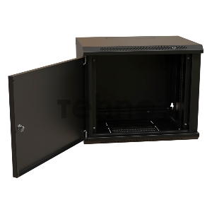 Шкаф коммутационный WRline (WR-TW-1566-SR-RAL9004) настенный 15U 600x600мм пер.дв.металл 2 бок.пан. 60кг черный 520мм 775мм IP20 сталь