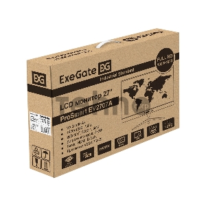 Монитор безрамочный с аудио 27 ExeGate EX294345RUS ProSmart EV2707A (VA LED Grade A+, FHD, 1920x1080, 16:9, 280cd/m2, 3000:1, 178°/178°, 5ms, Speakers, D-Sub, HDMI, кабель HDMI 1.5м, VESA, регулировка наклона, черный)