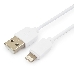 Кабель USB Гарнизон GCC-USB2-AP2-0.3M-W AM/Lightning, для iPhone5/6/7, IPod, IPad, 0.3м, белый, пакет, фото 3