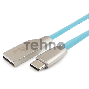 Кабель USB 2.0 Cablexpert CC-G-USBC01Bl-1M, AM/Type-C, серия Gold, длина 1м, синий, блистер