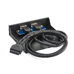 Планка USB на переднюю панель Exegate U3H-615, 3,5, 2*USB 3.0, черная, подсоединение к мат. плате