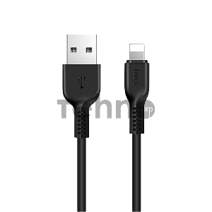 Кабель USB 2.0 hoco X13, AM/Lightning M, черный, 1м