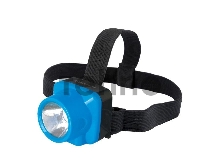 Фонарь налобный аккумуляторный LED5375 220В 0.4Вт LED 2 реж. пластик голуб. Ultraflash 14252