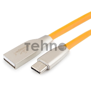 Кабель USB 2.0 Cablexpert CC-G-USBC01O-1M, AM/Type-C, серия Gold, длина 1м, оранжевый, блистер