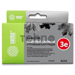 Картридж струйный Cactus CS-BCI3BK черный для Canon BJC-3000/ BJC-6000/ BJC-6100/ BJC-6200 (24ml)