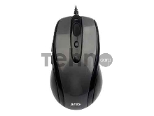 Мышь A4Tech N-708X (-1) (серый глянец, черный) USB, 5+1 кл.-кн.,провод.мышь