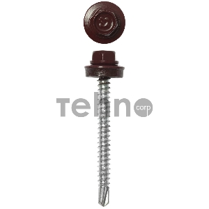 Саморезы СКД кровельные, RAL 3005 темно-красный, 50 х 4.8 мм, 1 200 шт, для деревянной обрешетки, ЗУБР Профессионал