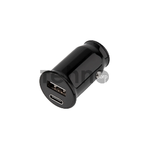 Автозарядка в прикуриватель REXANT АЗУ USB-A+USB-C, 2.4 A черная