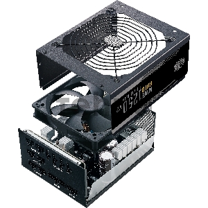 Блок питания Power Supply Cooler Master MWE Gold V2 (model name: MPE-C501-AFCAG), 1250W, ATX, 140mm, 24+4pin, 12xSATA, 8xPCI-E(6+2), APFC, 80+ Gold, w/UK Cable, Full Modular, OEM Version