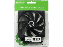 Кулер для корпуса ПК Gamemax GMX-WFBK-BK, 12CM black fan, black blade, 3pin+4Pin connector