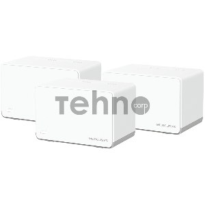 Домашняя Mesh Wi‑Fi система AX1800 Whole Home Mesh Wi-Fi 6 SystemSPEED: 574 Mbps at 2.4 GHz + 1201 Mbps at 5 GHzSPEC: Internal Antennas, 3× Gigabit Ports per Unit (WAN/LAN auto-sensing), 1024-QAM, OFDMAFEATURE: MERCUSYS APP, Router/AP Mode, One Unified Network, Seamless Roa