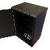Шкаф коммутационный WRline (WR-TW-1866-SR-RAL9004) настенный 18U 600x600мм пер.дв.металл 2 бок.пан. 60кг черный 520мм 908мм IP20 сталь, фото 1