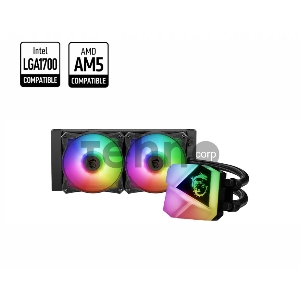 Водяное охлаждение для процессора MAG CORELIQUID C280 2x ARGB Fan, ARGB Block, Color Box (851446)