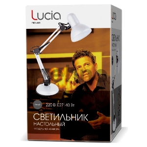 Светильник настольный Lucia Юниор (465-W) на подставке E27 белый