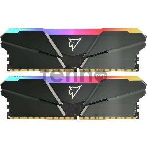 Модуль памяти DDR 4 DIMM 16Gb (8Gbx2) PC21300, 2666Mhz, Netac Shadow NTSRD4P26DP-16E, RGB, C19 Grey, с радиатором