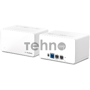 Домашняя Mesh Wi‑Fi система AX6000 Whole Home Mesh Wi-Fi 6 SystemSPEED: 1148 Mbps at 2.4 GHz + 4804 Mbps at 5 GHzSPEC: Internal Antennas, 1× 2.5 Gbps Port (WAN/LAN auto-sensing), 2× Gigabit Ports (WAN/LAN auto-sensing), 1024-QAM, OFDMA, HE160FEATURE: MERCUSYS APP, Router/AP