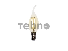 Лампа филаментная REXANT Свеча на ветру CN37 7.5 Вт 600 Лм 2700K E14 прозрачная колба
