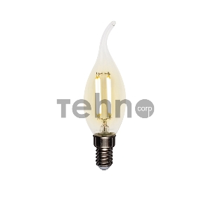 Лампа филаментная REXANT Свеча на ветру CN37 7.5 Вт 600 Лм 2700K E14 прозрачная колба