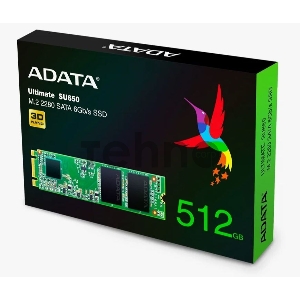 Твердотельный накопитель SSD M.2 2280 512GB ADATA SU650 Client SSD [ASU650NS38-512GT-C] SATA 6Gb/s, 550/510, IOPS 80/60K, MTBF 2M, 3D TLC, 210TBW, 0,37DWPD, RTL (936011)